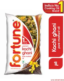 FORTUNE Premium kachi ghani pure Mustard Oil Pouch (Sarsher Tel)