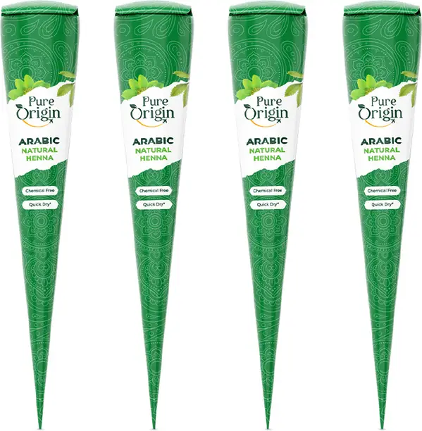 Pure Origin Arabic Natural Mehendi  (Pack of 4)